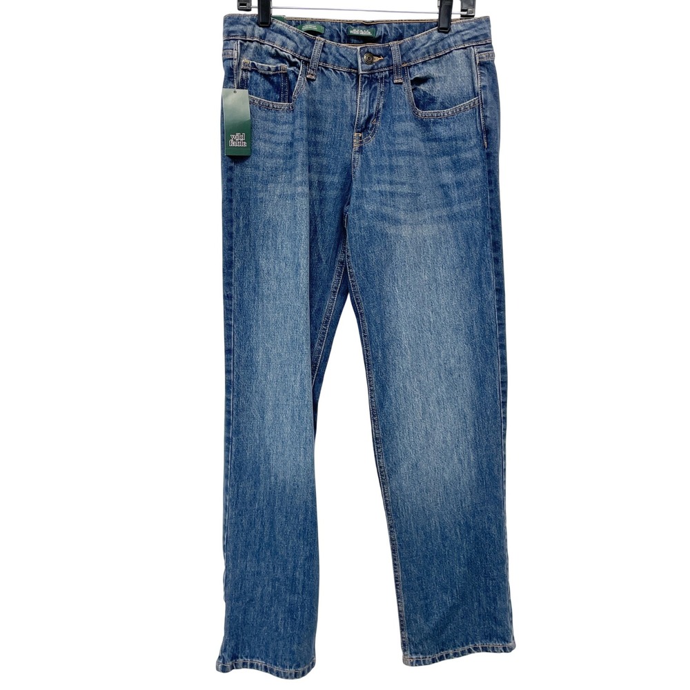 Wild Fable Women's Blue Mid Rise Straight EasyRigid Denim Jeans Size 4